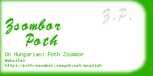 zsombor poth business card